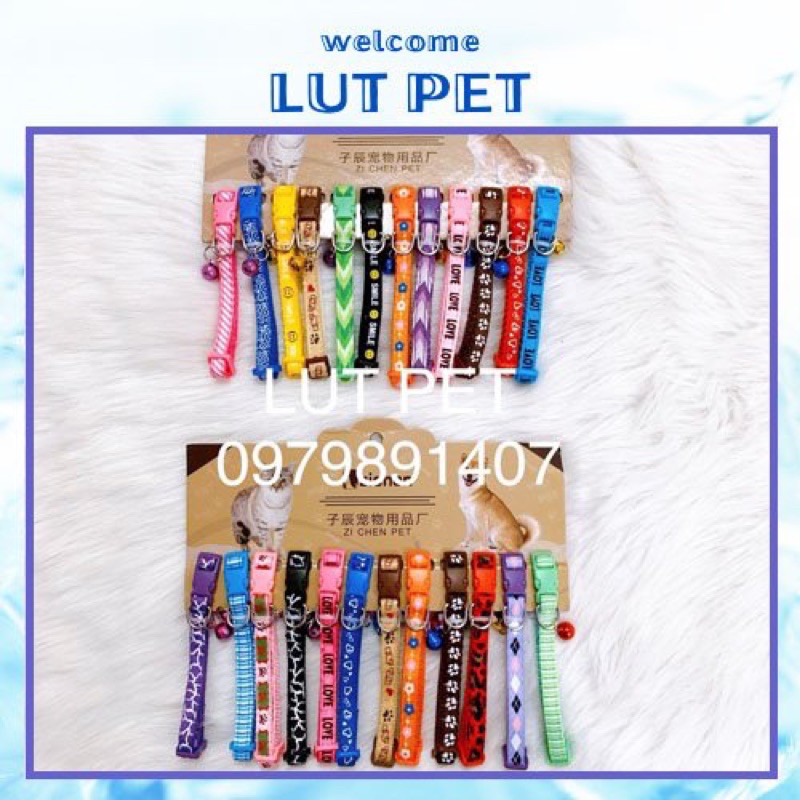 [Mã PET50 giảm 10% - tối đa 50K đơn 250K] Vòng lục lạc chó mèo dây đeo cổ - phụ kiện chó mèo - size 1.0*25cm - lutpet