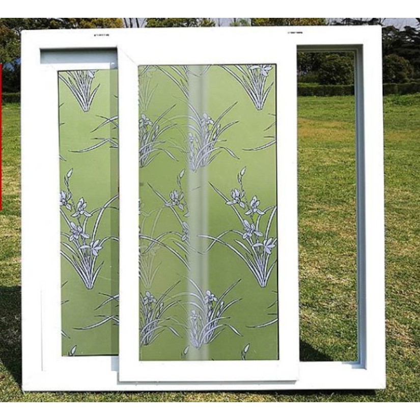 Decal giấy dán kính bụi cỏ tím khổ 45cm , giấy keo sẵn bóc dán