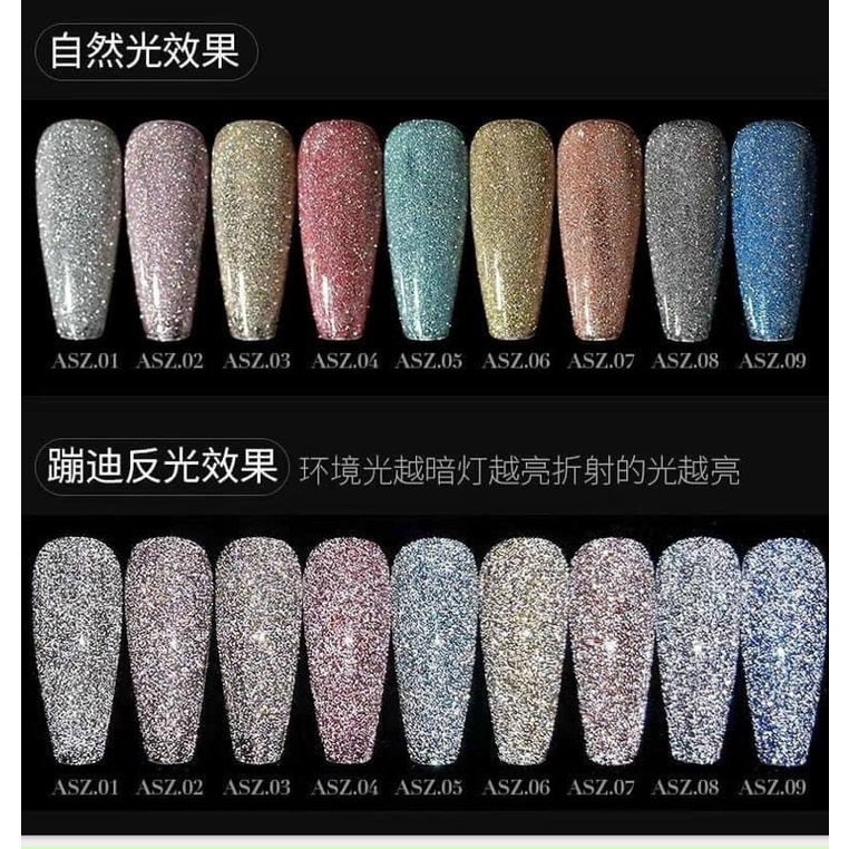 Set sơn nhũ flat siêu sáng(9chai)