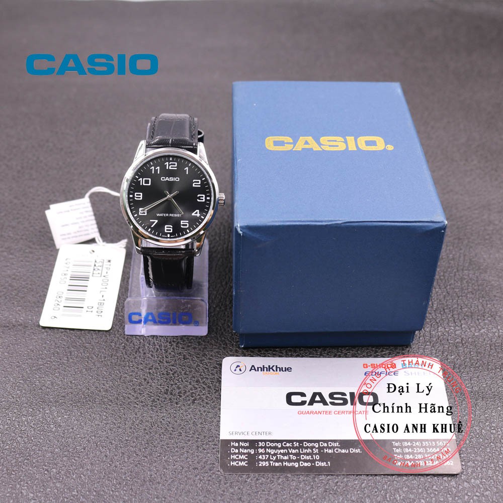 Đồng hồ nam Casio MTP-V001L-1BUDF dây da