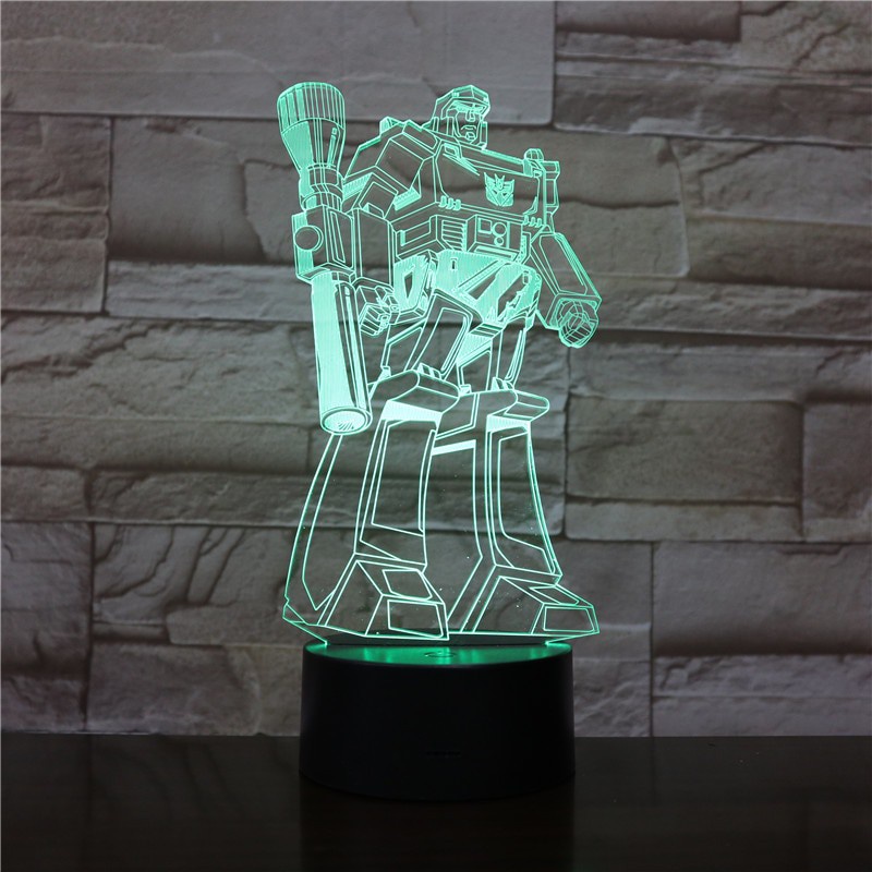 Gundam Đèn led 3d Nhiều Màu Trang Trí Phòng Ngủ / Văn Phòng