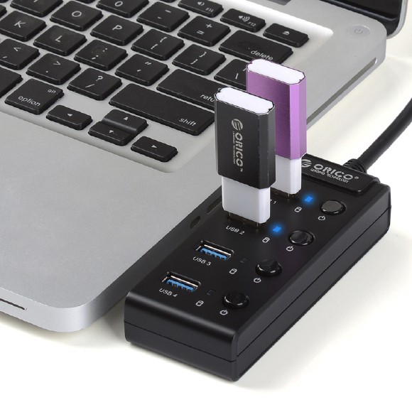 Bộ chia Hub 4 cổng USB 3.0 ORICO W9PH4-BK