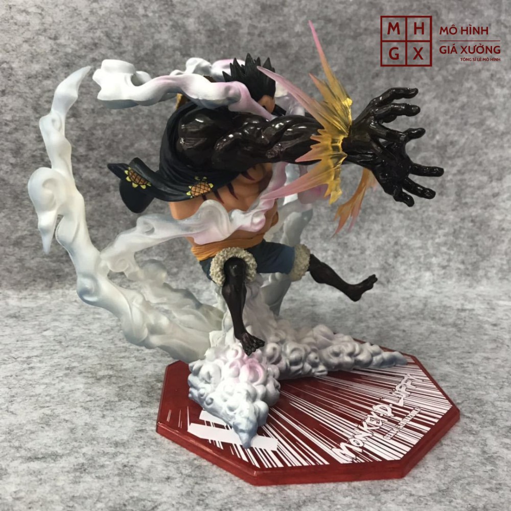 Mô hình One Piece Luffy gear 4 fzero haki cao 19cm trạng thái chiến đấu  , figure mô hình anmie one piece luffy