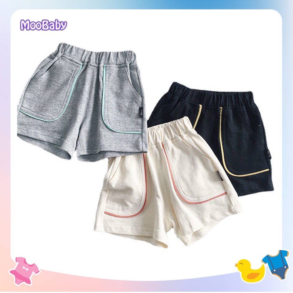 Quần đùi Túi viền short thun cho bé trai bé gái mặc đều xinh Quần cộc hè cho bé từ 8-25kg Moobaby Shop