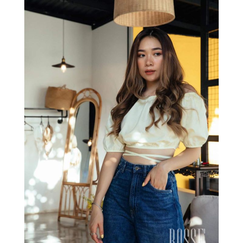 Áo Croptop cột dây Rosse' thời trang thiết kế | BigBuy360 - bigbuy360.vn