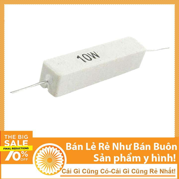 HAUI Trở Sứ 10W (Trở Công Suất) Giá Rẻ - Giá Trị Từ 0.47 Ohm Đến 330 Ohm DHCNHN