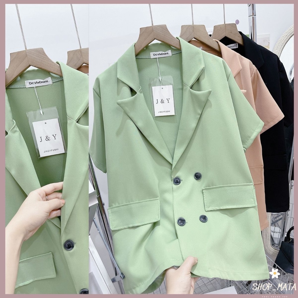 Áo blazer nữ ngắn tay dáng dài nhiều màu. Vest nữ trẻ trung năng động | BigBuy360 - bigbuy360.vn