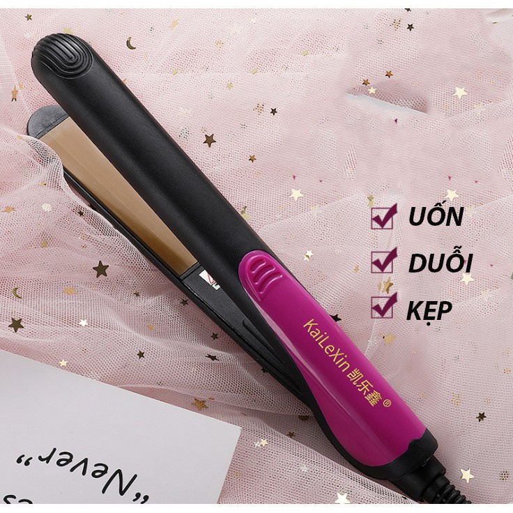 Máy ép duỗi tóc, uốn xoăn tóc Hàn Quốc 2 trong 1 phủ lớp gốm Tourmaline Ion âm giúp tóc khỏe mạnh, Máy duỗi tóc đa năng