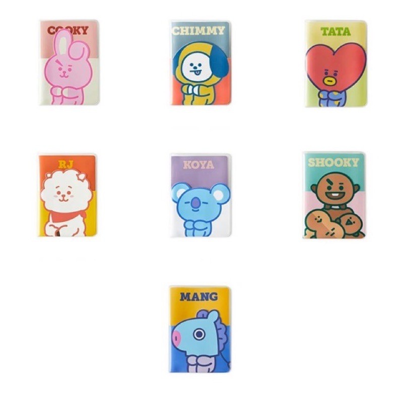 Bao đựng hộ chiếu BT21 | Colorful Transparent Passport Case chính hãng