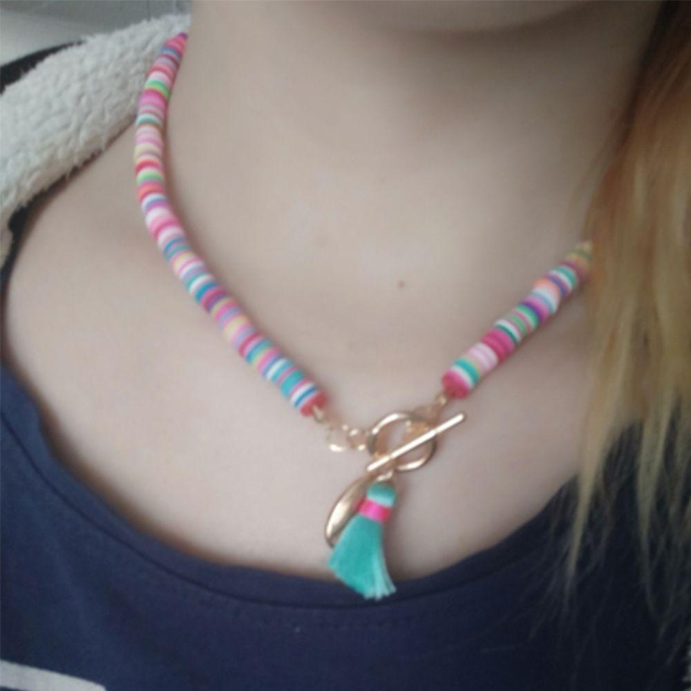 Vòng cổ Tình Bạn Mặt Vỏ Sò Nhiều Màu Phong Cách Bohemian Thời Trang WMES15H