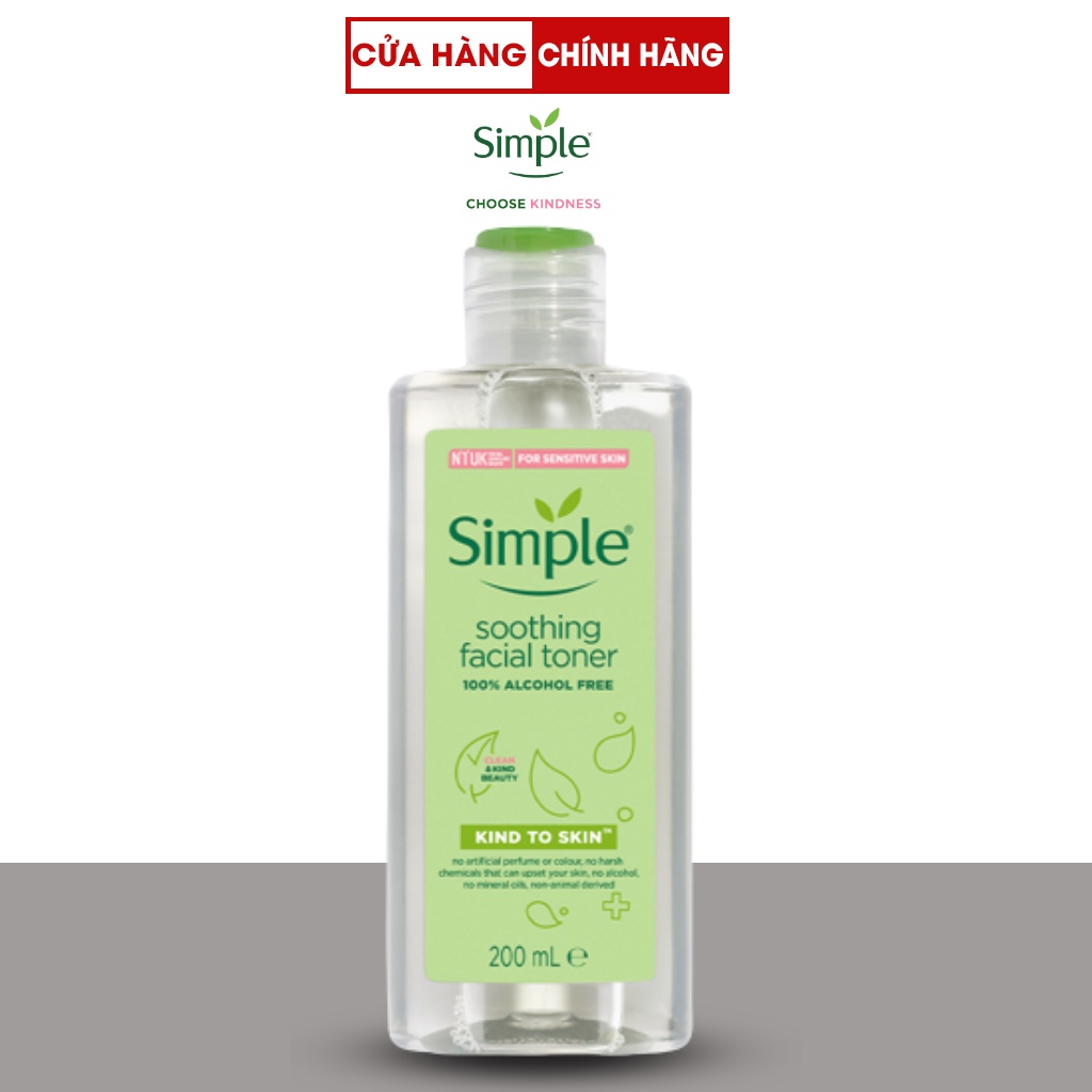 Nước hoa hồng simple se khít lỗ chân lông trắng da tonner cho da dầu , A cosmetics 200ml