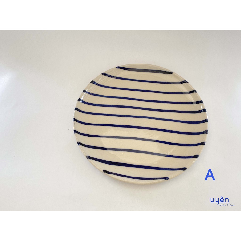 Dĩa gốm phẳng sz25 kiểu Âu hiệu Tu Hú