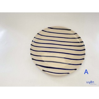 Dĩa gốm phẳng sz25 kiểu Âu hiệu Tu Hú