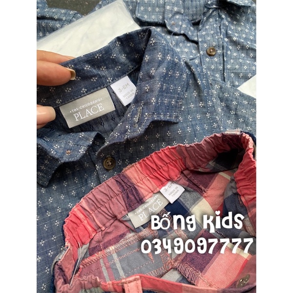 Bộ Bodysuit Bé Trai Denim Kèm Belt Place