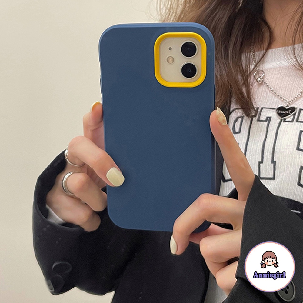 Ốp Điện Thoại Silicone Mềm Màu Kẹo Chống Sốc 3 Trong 1 Cho Iphone 14 13 12 11 Pro Max X XR 8 7 Plus