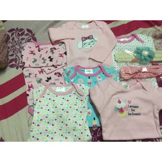 Body set 3 chiếc dài tay cho bé 3M, 12M (mẫu Kem)