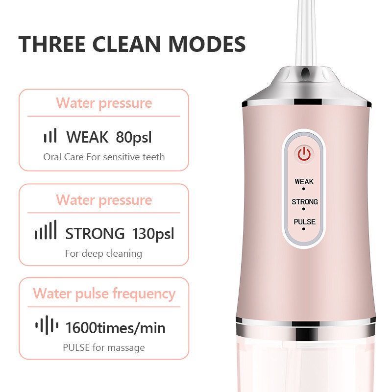 Máy tăm nước oral irrigator ,Máy tăm nước cầm tay du lịch Oral Irrigator , 4 đầu tăm,mẫu mới nhất