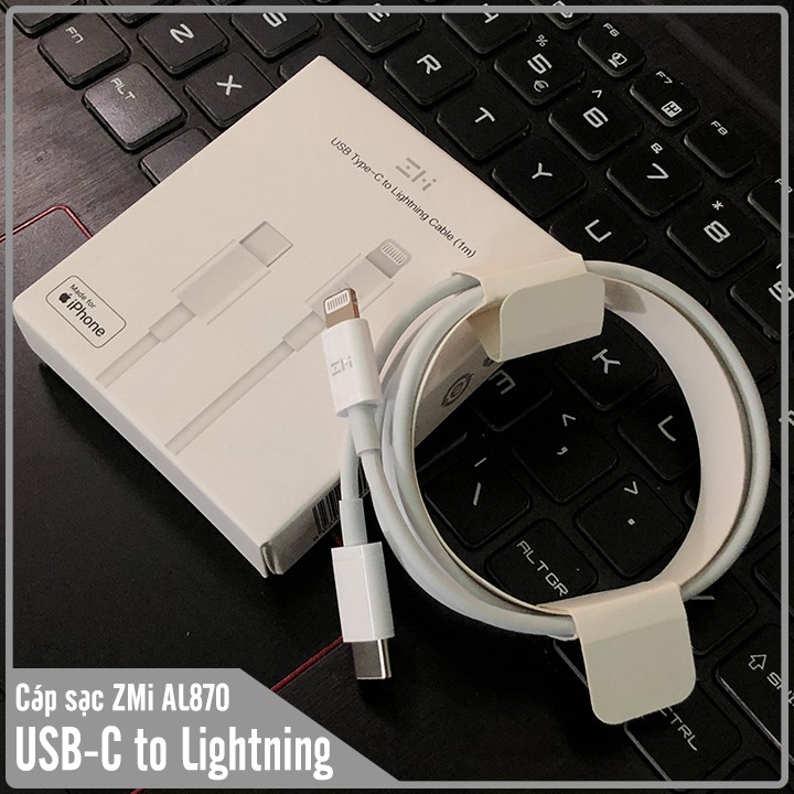 Cáp sạc nhanh ZMi chuẩn MFi USB-C to Lightning hỗ trợ sạc nhanh Power Delivery ( AL870 )