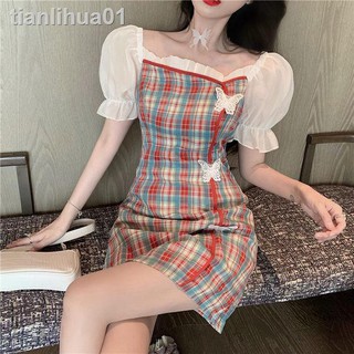 ̅♦Đầm Sườn Xám Hở Vai Dáng Ôm Thời Trang Mùa Hè 2020