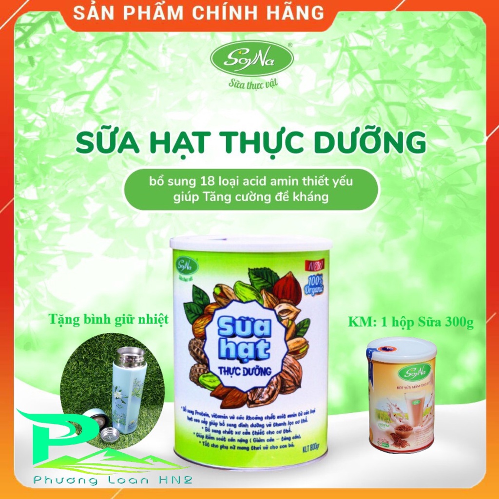 Mua 1 KM 2 Sữa hạt thực dưỡng SoyNa - Sữa thực vật cung cấp dinh dưỡng lành mạnh; hộp 800g KM hộp 300g +