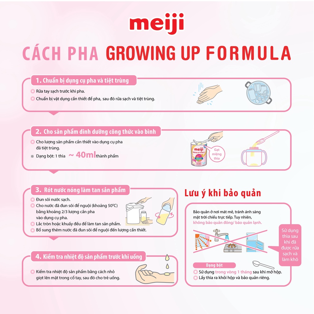 Sữa Meiji (1-3Y) Growing up Formula 800g