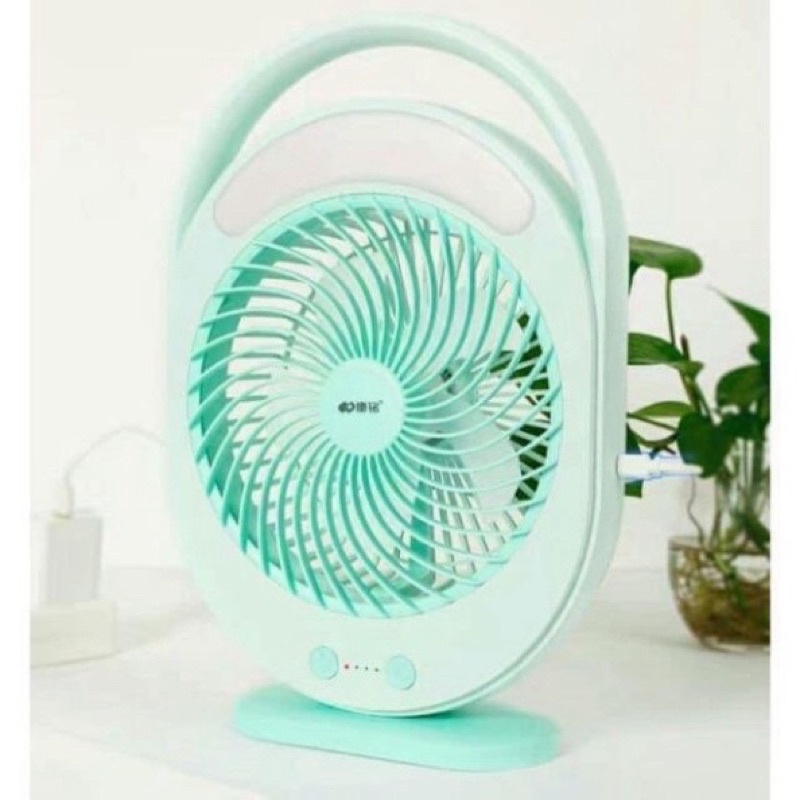 Quạt sạc tích điện để bàn SUPER FAN mini Và KM - F0336