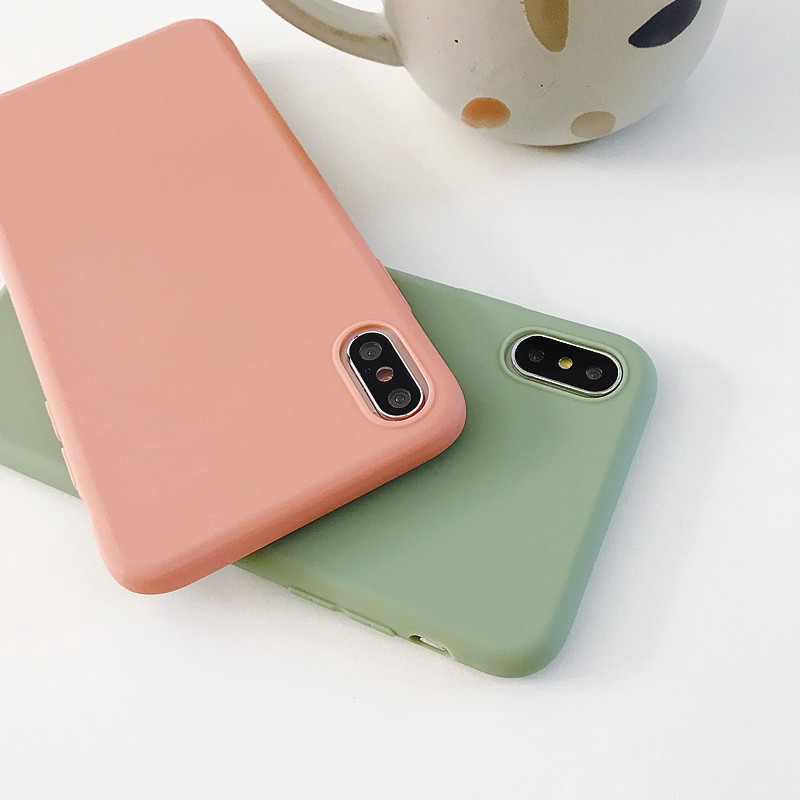 Ốp điện thoại TPU mềm màu sắc macaron cho OPPO A15 A15S A71 A71K A77 F3 A83 A92 A93 Realme C3 C17 5 C11 2021 C20 Narzo 30A