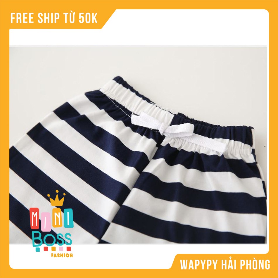 Bộ quần trẻ em xe cẩu Wapypy cho bé 10-26kg - Quần áo cho bé cotton Quảng Châu
