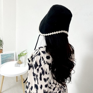 Nón viền hoa nữ tính Modleaf Charming hat Hàn Quốc