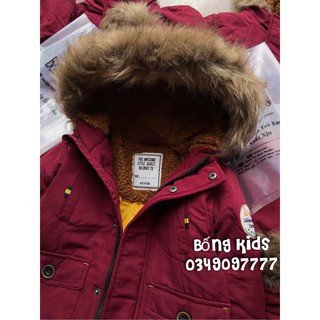 Áo Parka Bé Trai Đỏ Bã Trầu