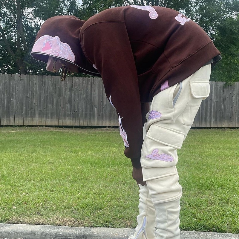 Áo Khoác hoodie Thể Thao Tay Dài Có Khóa Kéo In Hình Bộ Xương Gothic Punk Y2k Cho Nam