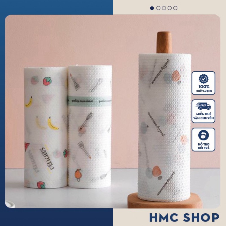 Cọc gỗ cắm cuộn giấy lau đa năng cao cấp