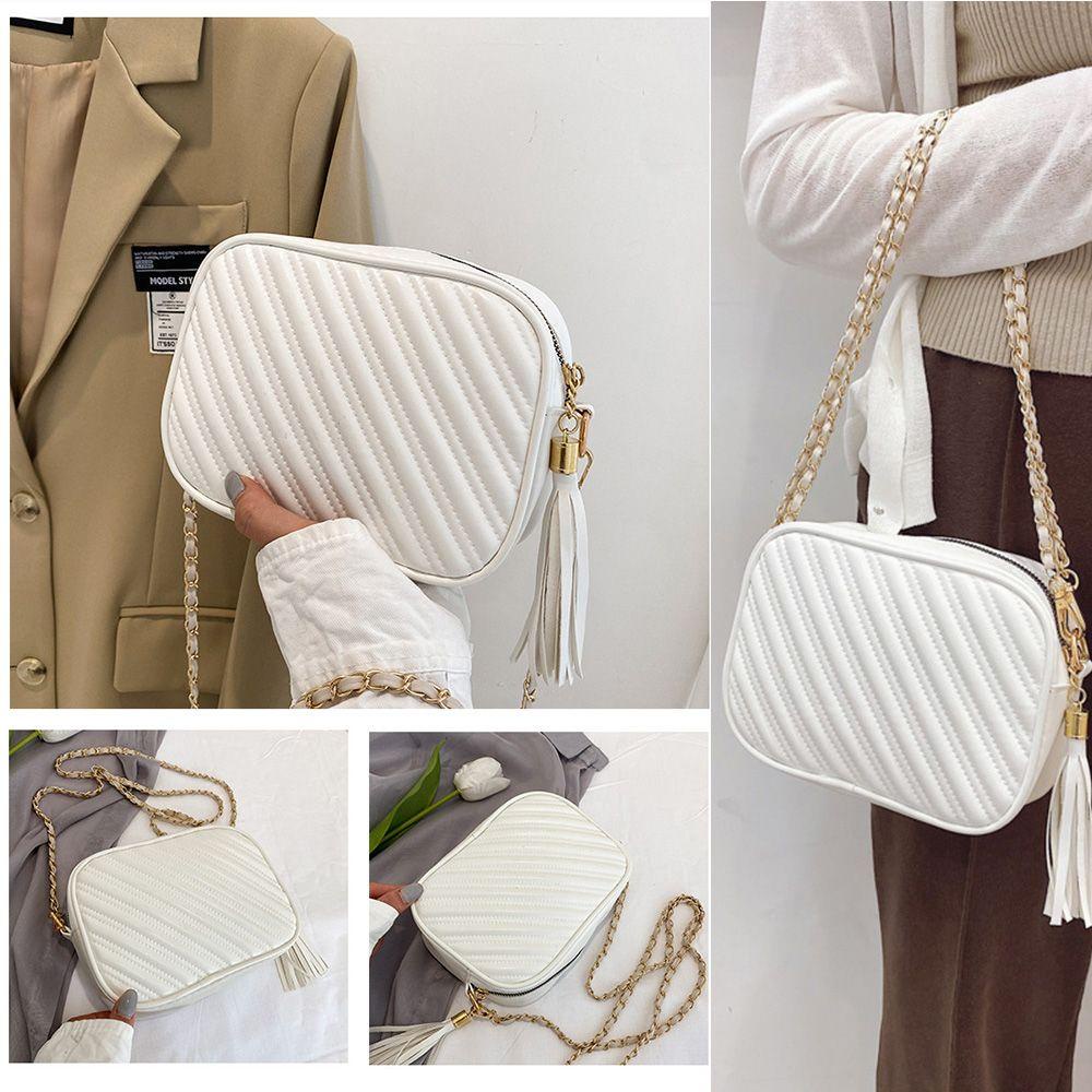 Ebinlands.Túi Xách Dây Xích Đeo Vai Thiết Kế Đơn Giản Cho Phái Nữ