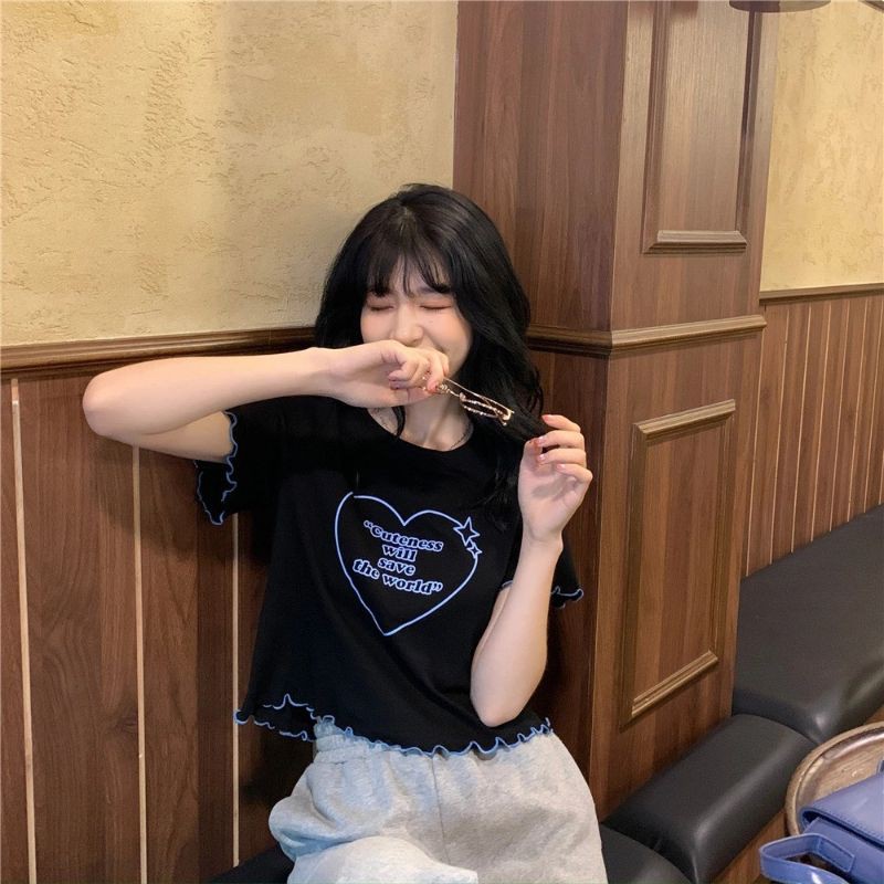 áo croptop in trái tim