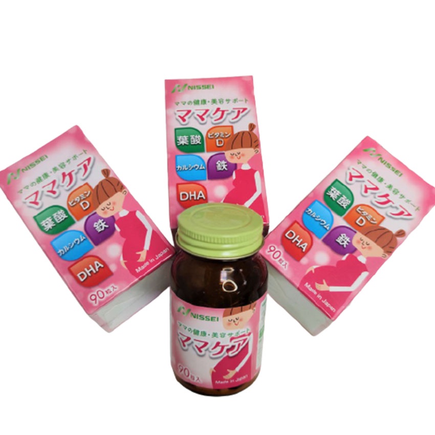 MAMA CARE bổ sung sắt, acid folic, DHA &amp; Vitamin D (Hộp 90 viên) - Gia Hân