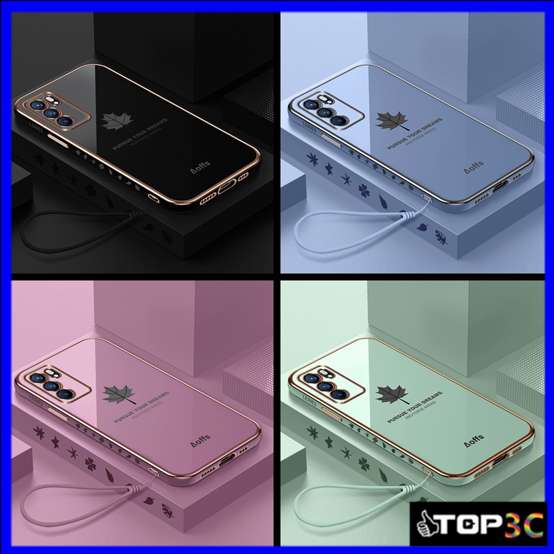 Ốp điện thoại in họa tiết lá phong thời trang cho OPPO RENO 6Z 5G FY