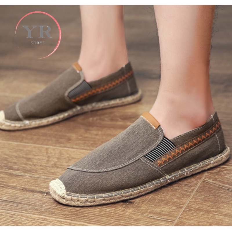 Giày Lười Canvas Thiết Kế Thời Trang Cho Nam Nữ