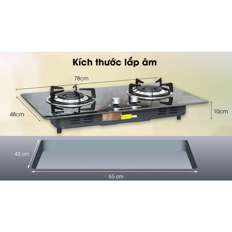 Bếp ga âm Sunhouse SHB-6636-Chính hãng trưng bày+Tặng dây gas-bếp bền tốt tiết kiệm gas