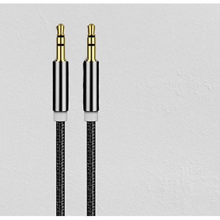 Dây Cáp Âm Thanh Audio AUX 3.5mm  2 Đầu Đực Mạ Vàng Dài 1M