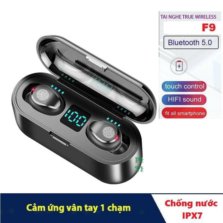 Tai Nghe bluetooth Amoi F9 Nhập Khẩu Quốc Tế dock sạc 2000 mAh kiêm sạc dự phòng chống nước chống ồn chống bụi