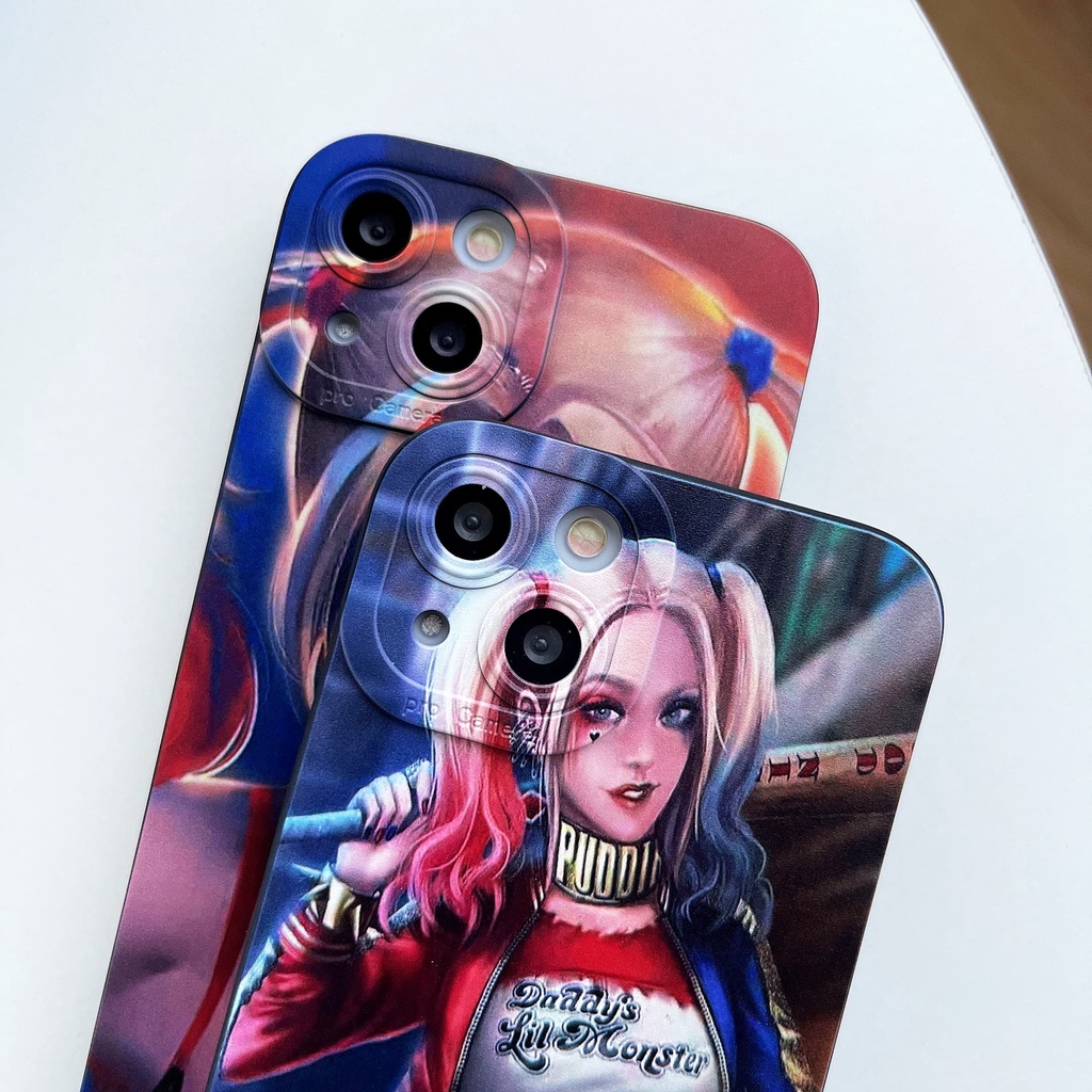Ốp Điện Thoại Chống Sốc Hình Cô Gái Harley Thời Trang Cho iPhone 14 / 13 / 12 / 11 / XS / 8P / 7P