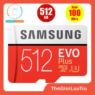 Thẻ nhớ micro sd samsung evo plus 512gb 256gb 100mb/s 4k video