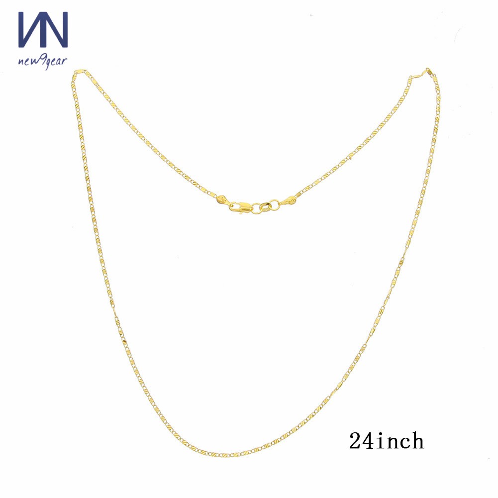 Dây chuyền mạ vàng 18K dài 16-30 inch thời trang