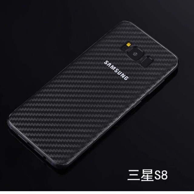 Combo 3 miếng dán mặt lưng Cacbon sam sung S8,S8Plus,S7edge