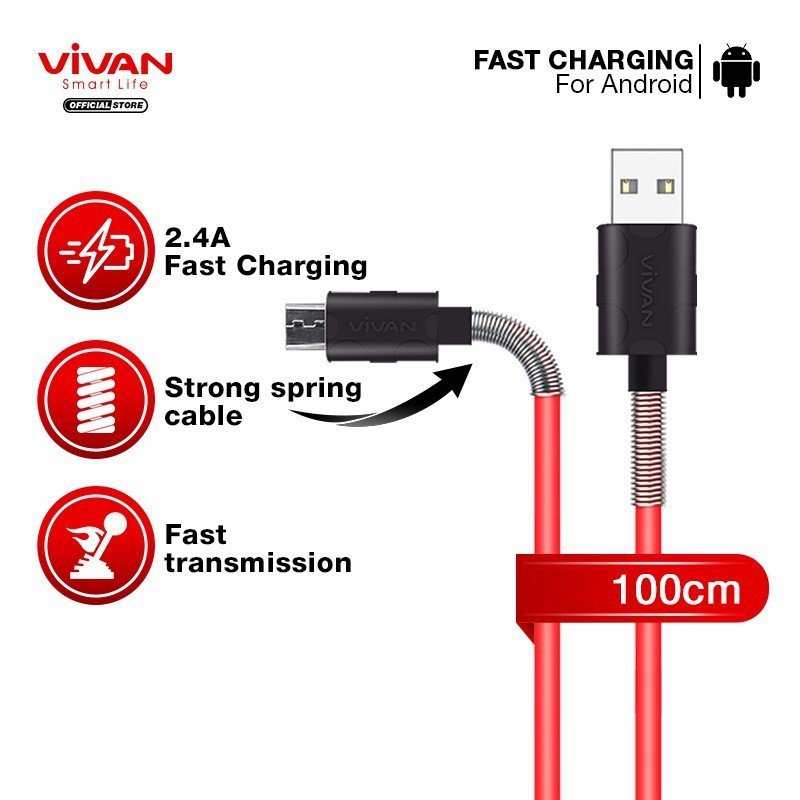 CÁP SẠC MICRO USB VIVAN FM100