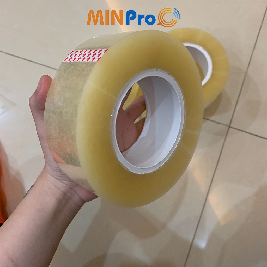 Băng dính keo trong loại 0,5kg/cuộn gói hàng, dán thùng giá xưởng - MINPRO