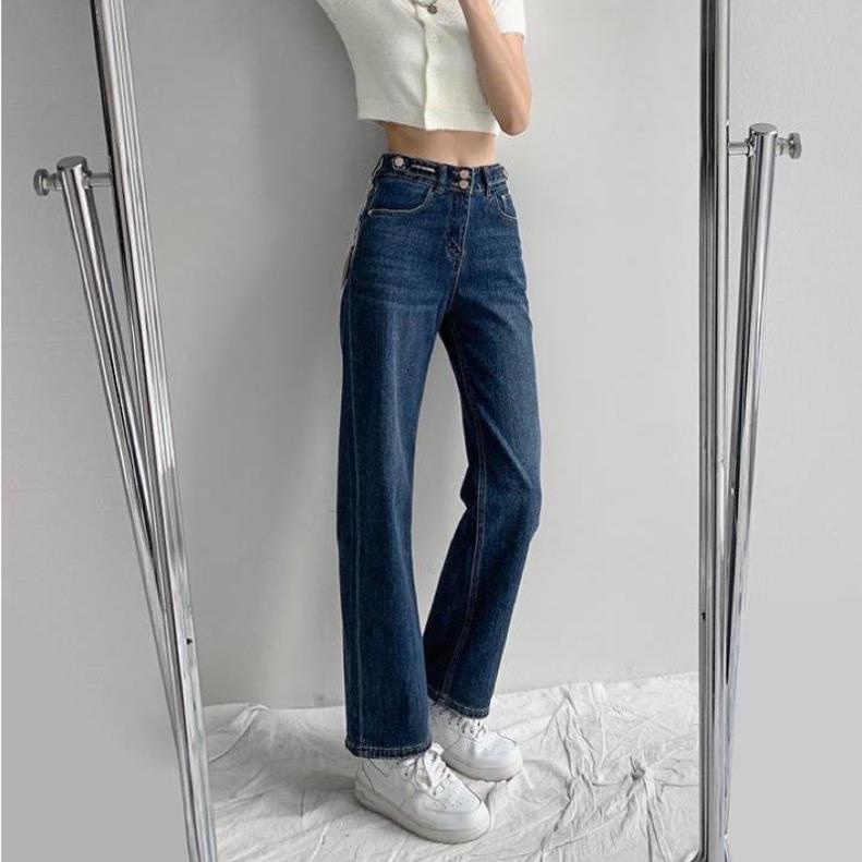 NEW ARRIVALS HÀNG Có SĂN- Quần JEAN 2 CÚC ĐẬM CẠP CAO SIÊU HACK DÁNG   KÈM ẢNH THẬT SHOP CHỤP 100%