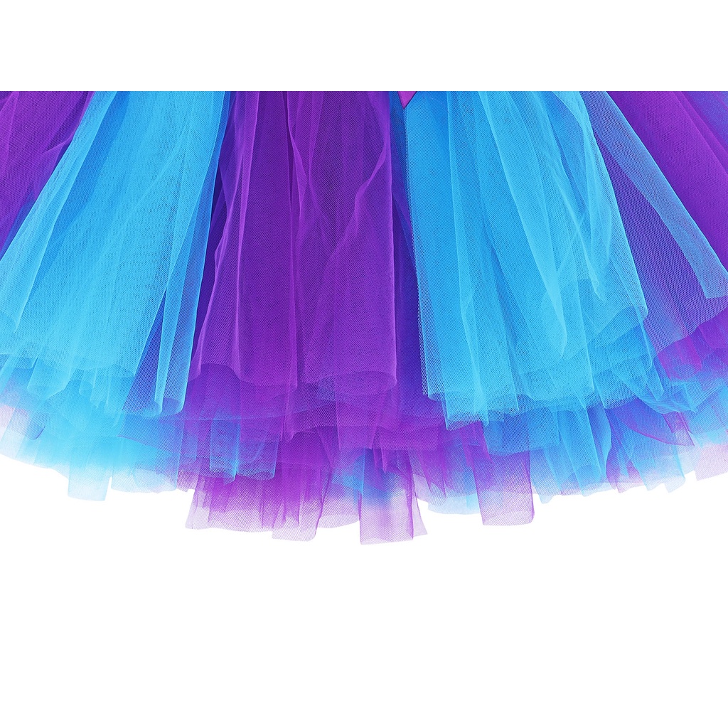 Đầm Họa Tiết Nàng Tiên Cá Ariel Hoạt Hình Nhiều Màu Sắc Dành Cho Bé Gái Dịp Halloween