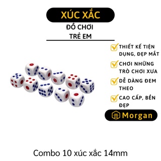 [1 ĐỔI 1] Xúc Xắc - Combo 10 Viên Xí Ngầu 6 Mặt Chơi Cá Ngựa Tiện Lợi 8579