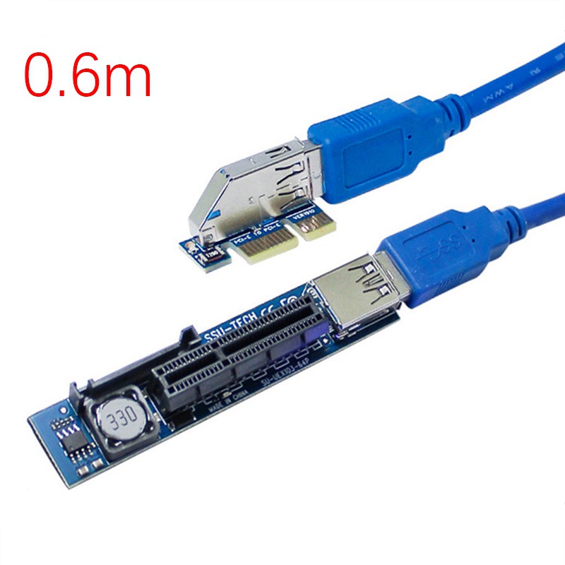 Card Pci-Express Riser 60cm Usb 3.0 Kèm Dây Cáp